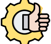 Thumbs up gear icon